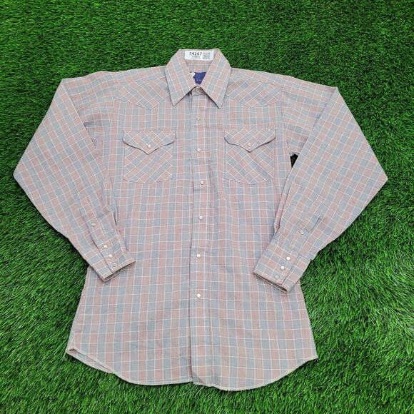 Vintage 80s Panhandle Slim Pearl-Snap Shirt Small 19x31 USA - Picture 1 of 14
